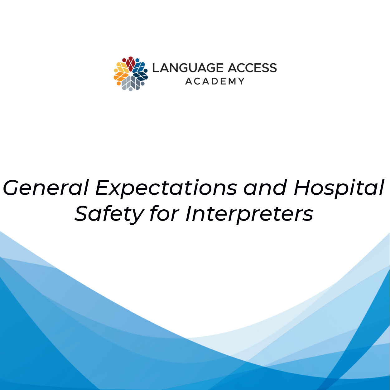 General Expectations and Hospital Safety for Interpreters (2.5 hours)