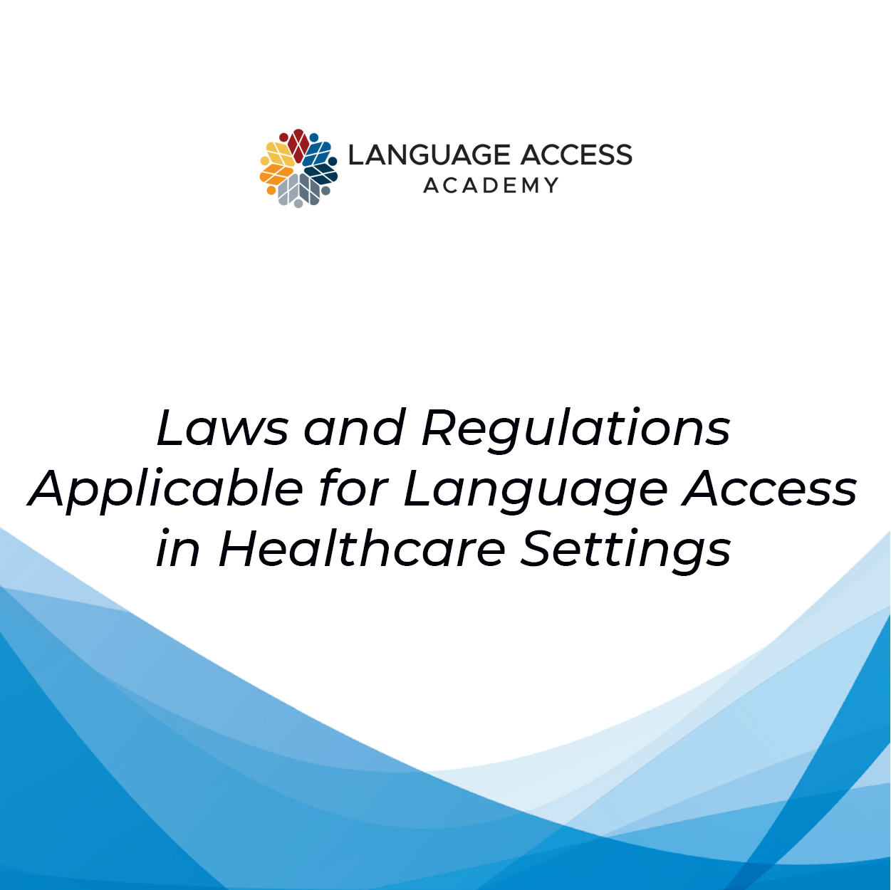 Laws and Regulations Applicable for Language Access in Healthcare Settings (2.5 hours)